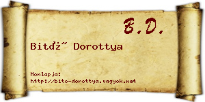 Bitó Dorottya névjegykártya