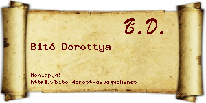 Bitó Dorottya névjegykártya